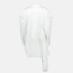 Sculptural Ruffle Shirt Dress