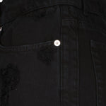 Distressed Black Slim-Fit Jeans