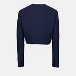 Cropped Structured Jacket with Gold Buttons