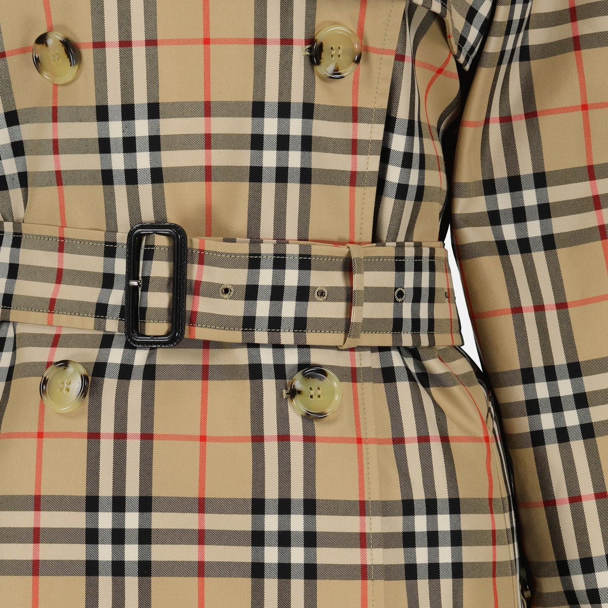 Checked Trench Coat