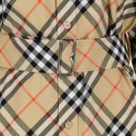 Check Print Belted Shirt Dress