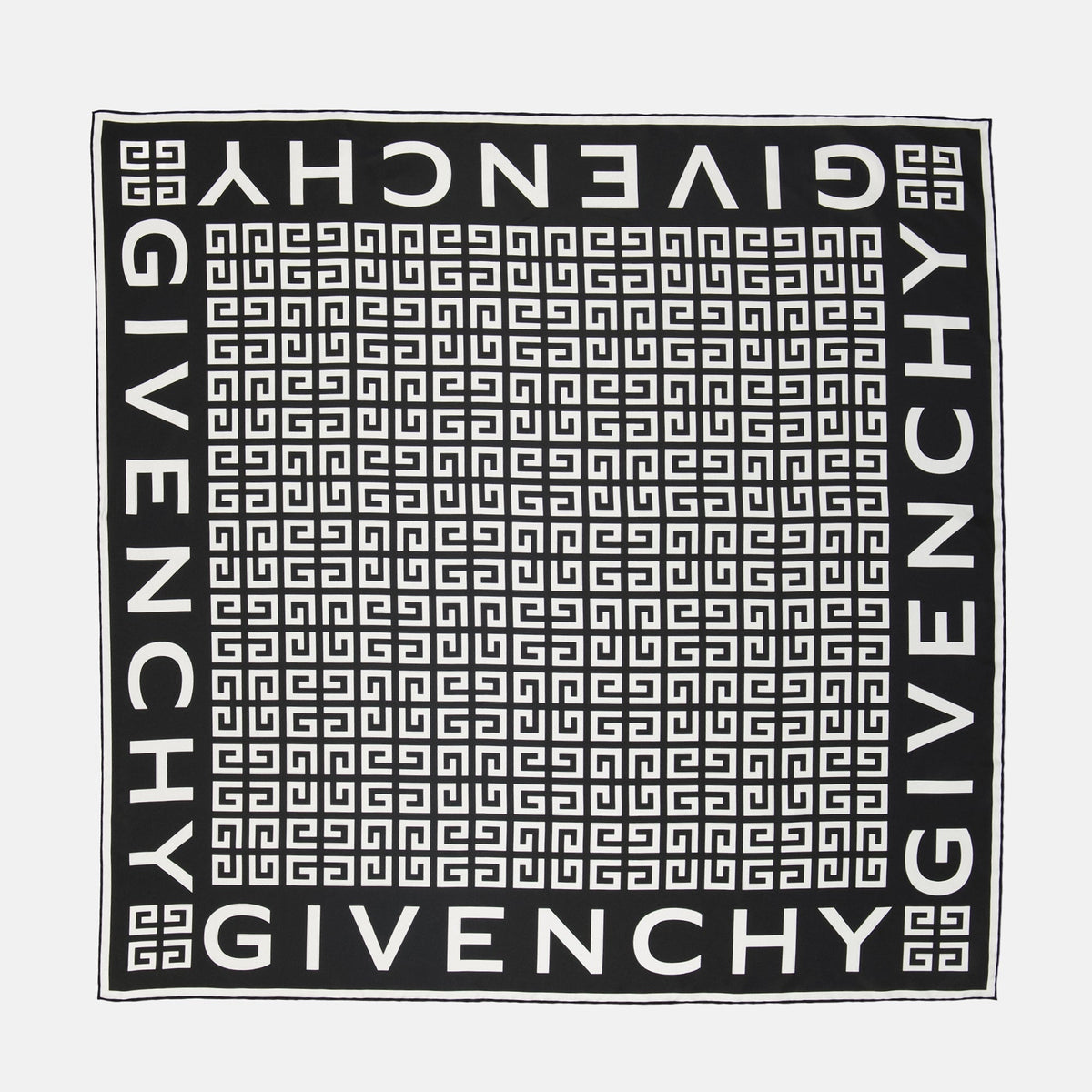 Monogram Border Scarf