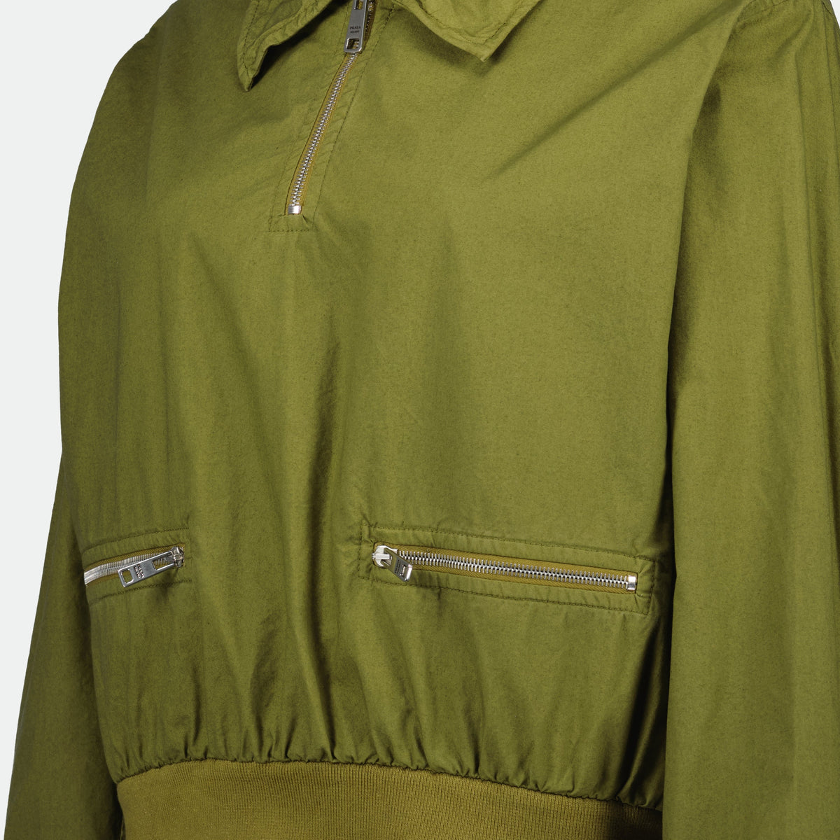 Cropped Zip-Detail Utility Jacket