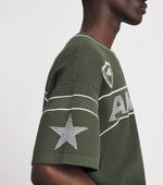 Technical Knitted Logo Oversized T-Shirt