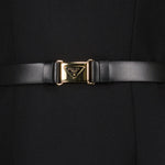 Tailored Belted Midi Dress