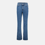Blue Straight-Leg Denim Jeans