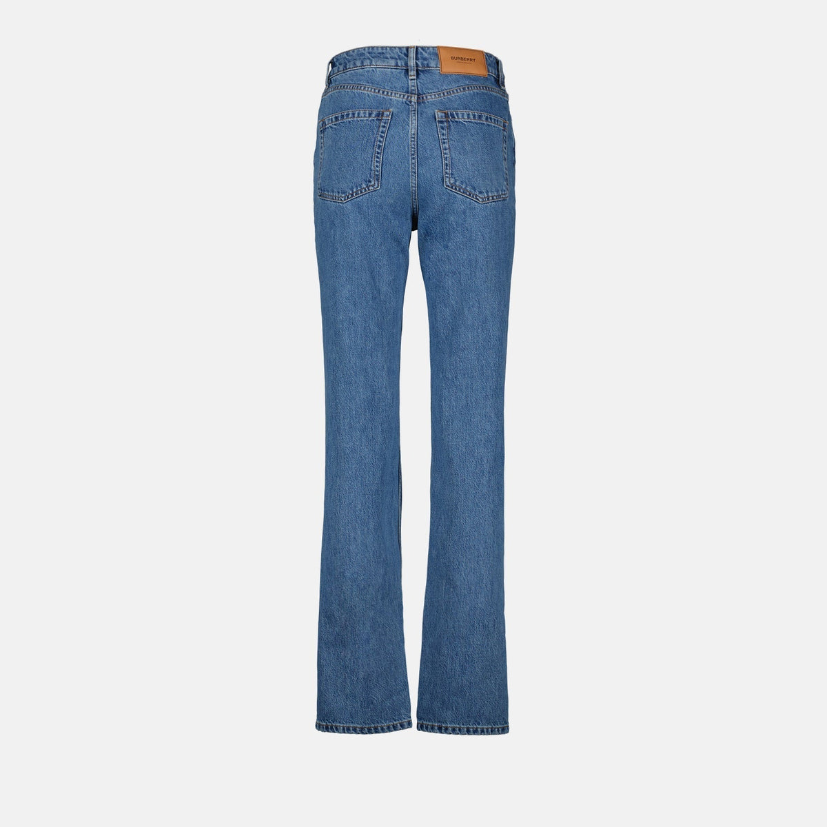 Blue Straight-Leg Denim Jeans