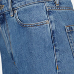 Blue Straight-Leg Denim Jeans