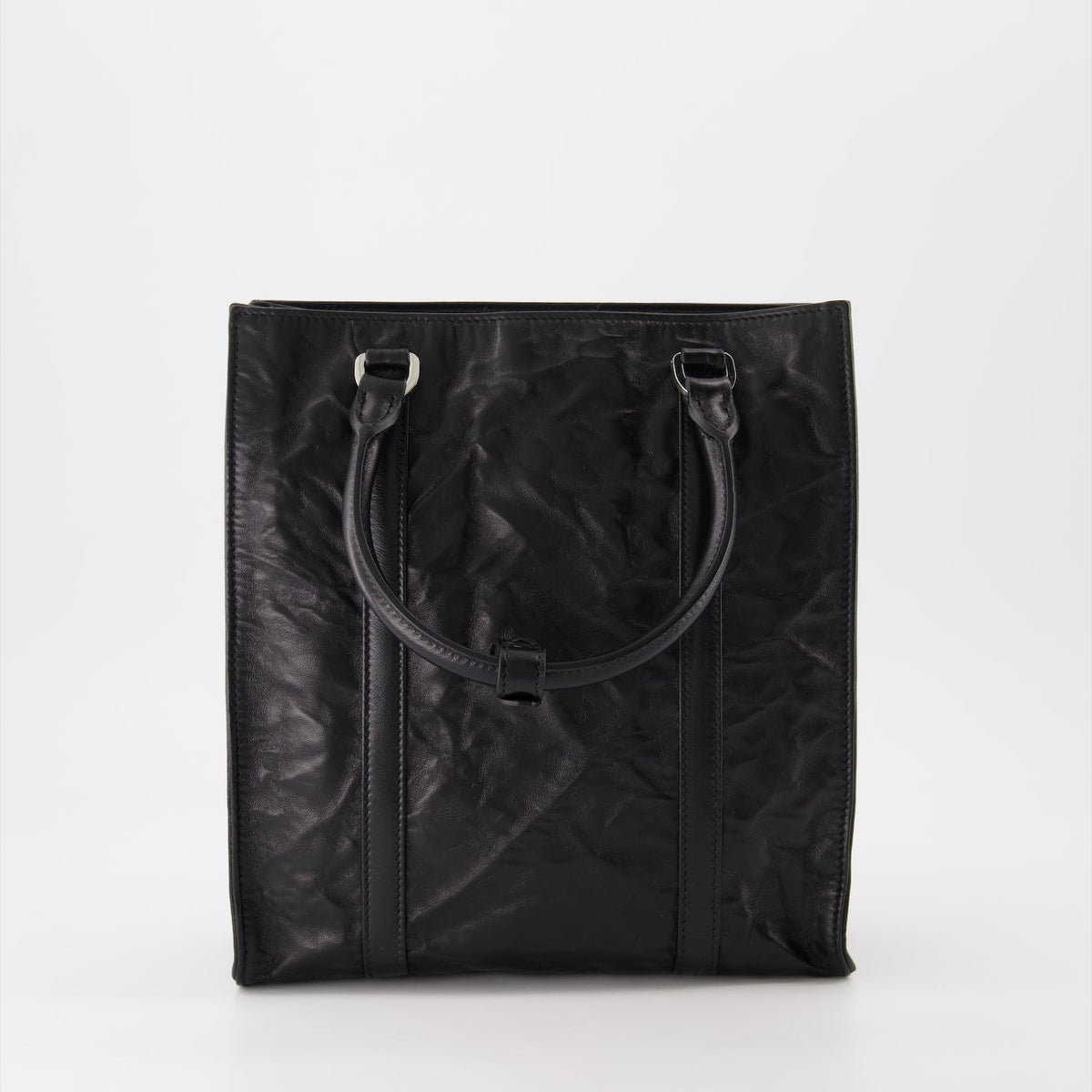 Soft Leather Tote Bag (Black)