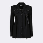 Harness-Detail Tailored Blazer Dress