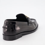 Medusa Accent Leather Loafers