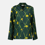 Floral Print Silk Pajama Shirt