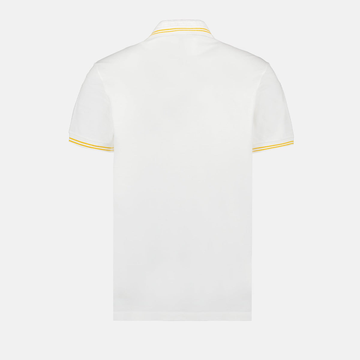 Versace White Polo Shirt with Yellow Medusa Embroidery