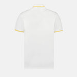Versace White Polo Shirt with Yellow Medusa Embroidery