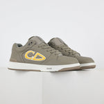 B57 Low-Top Sneakers in Taupe with Yellow CD Signature