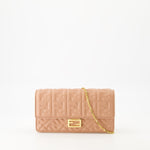 Baguette Chain Wallet – Embossed Leather