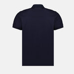 Navy Polo with Signature Check Placket