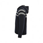 Oblique Zip-Up Knit Hoodie