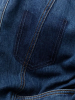 Structured Denim Fit-and-Flare Dress