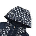 Navy Oblique Technical Windbreaker