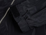 Men’s Black Nylon Hooded Zip Jacket