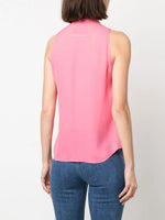Silk Bow Blouse in Pink