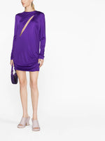 Draped Cut-Out Mini Dress