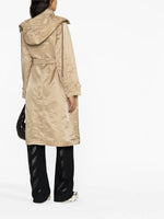 Beige Belted Technical Trench Coat