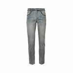 Men's Washed Grey Distressed Denim Jeans