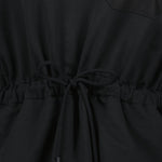 Drawstring Waist Peplum Mini Dress