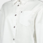 Cropped White Button-Up Shirt