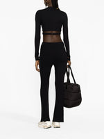 Ribbed Knit Flared Pants
