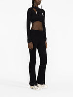 Ribbed Knit Flared Pants