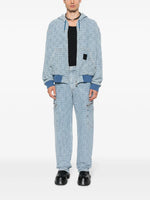 4G Denim Zip-Up Sweatshirt