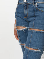 Patchwork Skinny Jeans