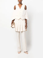 Layered Pleated Mini Skirt Trousers