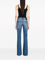 Vintage-Wash Flared Denim Jeans
