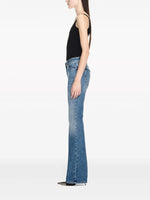 Vintage-Wash Flared Denim Jeans