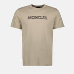 Beige Blurred Logo T-Shirt