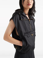 Hooded Nylon Zip Vest