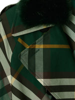 Checked Trench Coat