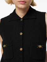 Medusa Button Knit Sleeveless Dress