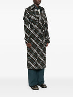 Checked Trench Coat