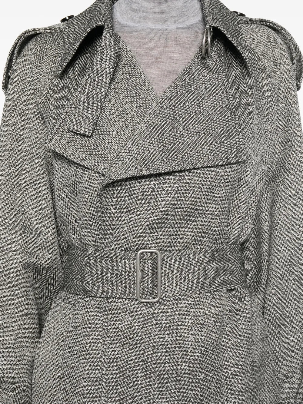 Wool and Silk Trench Coat