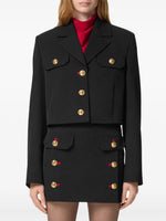 Cropped Medusa Button Tailored Jacket