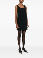 Sleeveless Ribbon-Tie Shift Dress