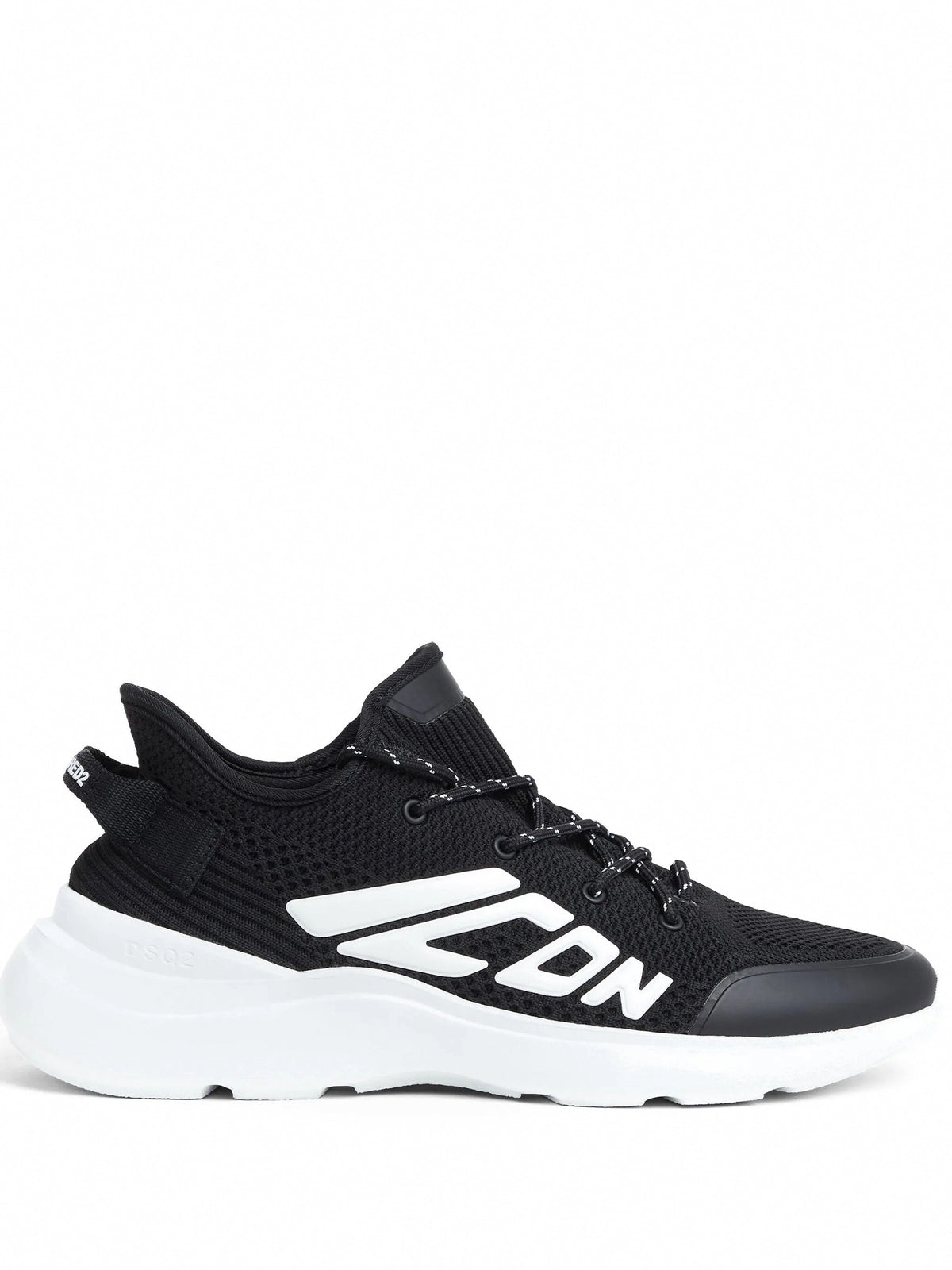 Embossed-Logo Knit Sneakers
