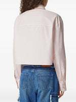 Cropped Chain Print Shirt