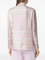 Pink Chain Print Silk Shirt