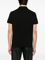 Black Polo Shirt with Tonal Logo